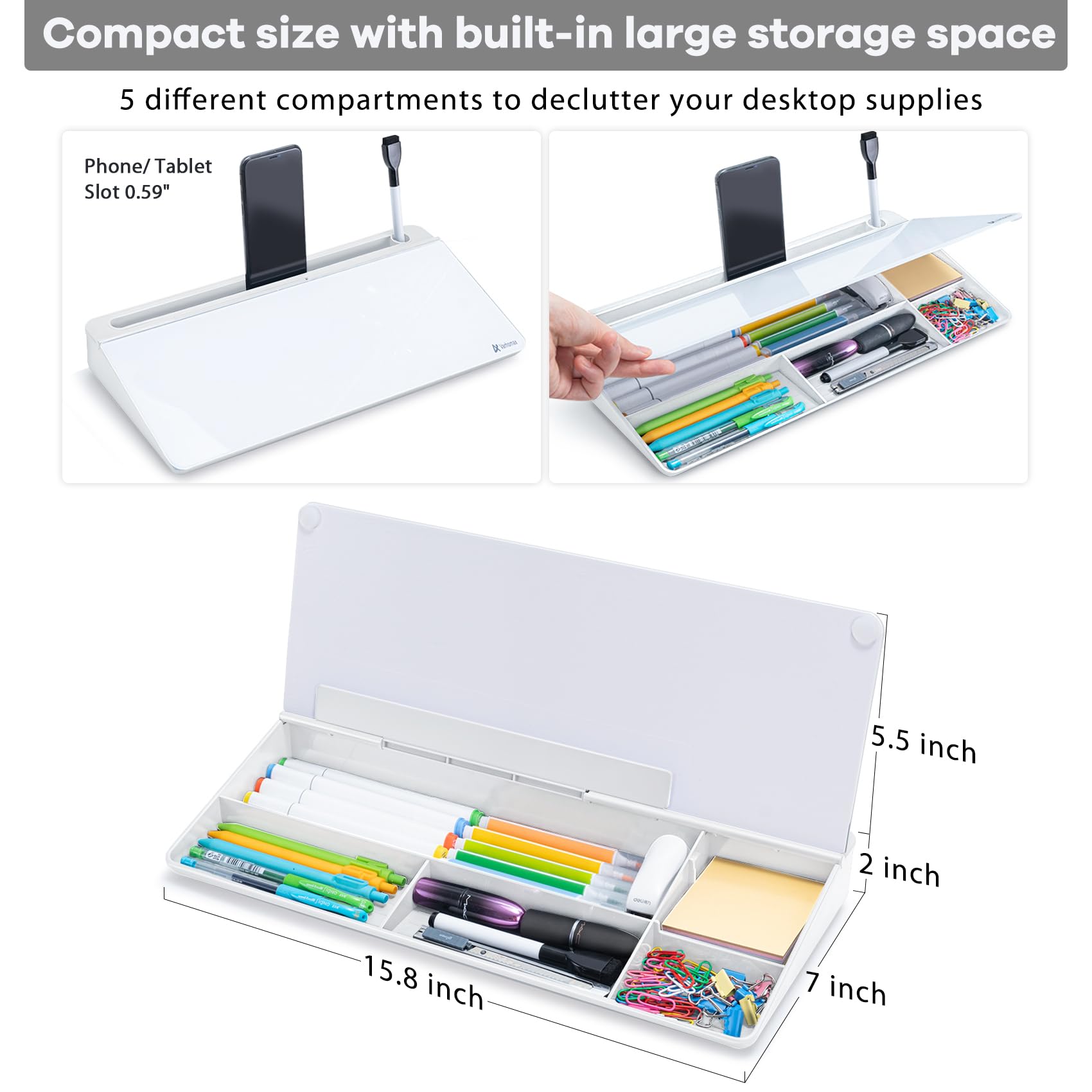 Desktop-Whiteboard aus Glas