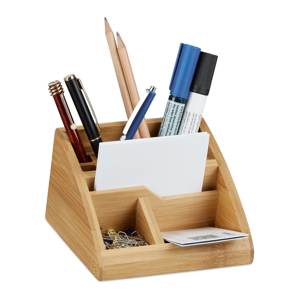 Schreibtisch-Organizer aus Bambus