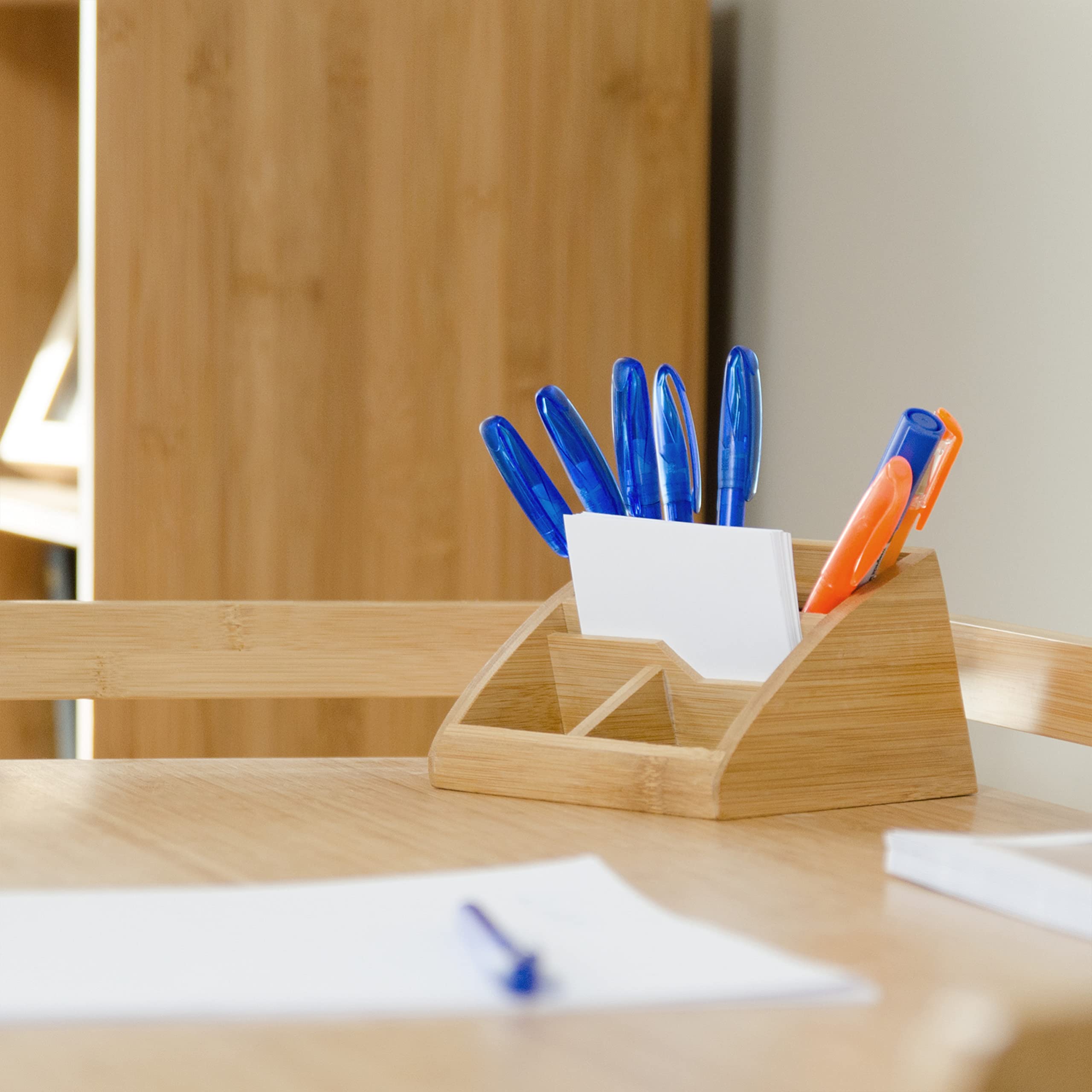 Schreibtisch-Organizer aus Bambus